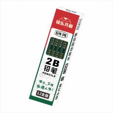 快乐共和（TANGO）2B 6414不带橡皮头学生铅笔木制铅笔(12支/盒)