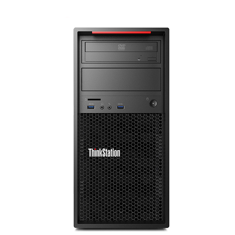 联想 P410 台式机工作站 E5-1603V4/8GB/2TB+256SSD/P1000/4G/RAMBO/WIN7/24寸显示器（含摄像头 音响）