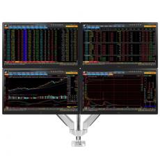 乐歌 D7Q 四屏显示器支架 /银色/承重2-9KG/适用尺寸10-27英寸