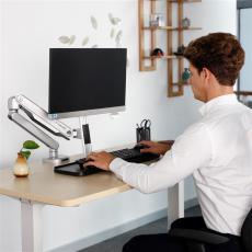 乐歌 W5A 坐立式显示器支架 /银色/承重2-9KG/适用尺寸10-30英寸