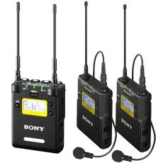 索尼（SONY） 小蜜蜂 领夹式无线麦克风话筒 一拖二套装(P03D+2个发射器)