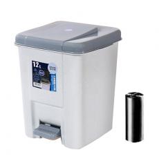 汉世刘家 脚踩式垃圾桶 干湿分离塑料厚桶