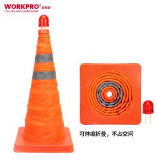 万克宝伸缩带灯路锥交通反光锥警示柱隔离墩路障雪糕筒塑料方锥