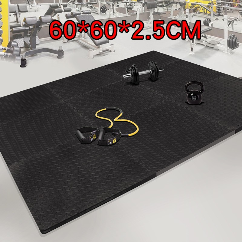 2.5cm加厚家用运动健身房地垫减震隔音仰卧起坐瑜伽垫跑步机垫子防滑拼接泡沫地板垫